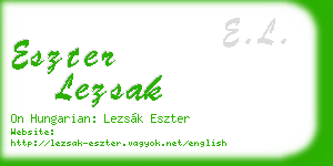 eszter lezsak business card