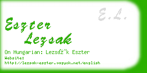 eszter lezsak business card